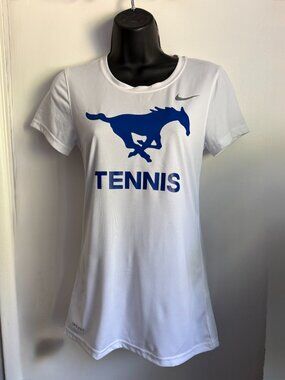NWT Nike Southern Methodist University SMU Mustangs Tennis Dri-FIT Shirt - XS